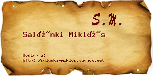 Salánki Miklós névjegykártya